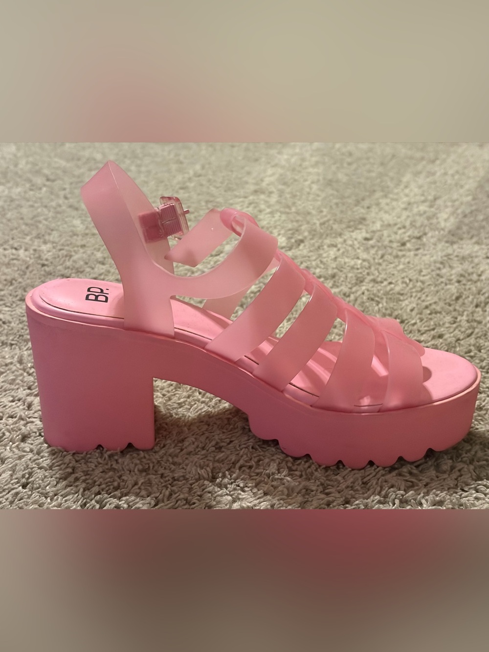 bp Pink Chunky Platform Sandals